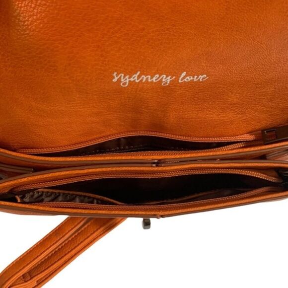 Vegan Orange Cross Body w/clutch strap - Picture 3 of 7